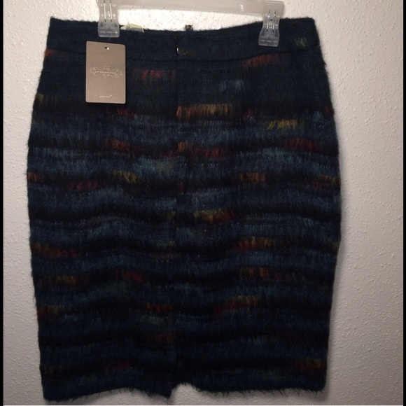Anthropologie Fuzzy Wool Pencil Skirt - Picture 4 of 5