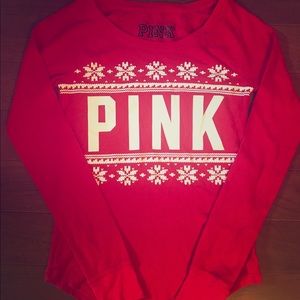 PINK!! Thermal pajama set TOP