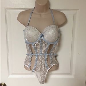 Body Rage lingerie bra & lace leotard combo Large