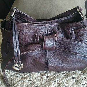 Brighton brown leather bow purse