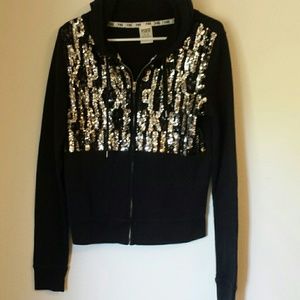 Victoria's secret PINK bling zip up hoody