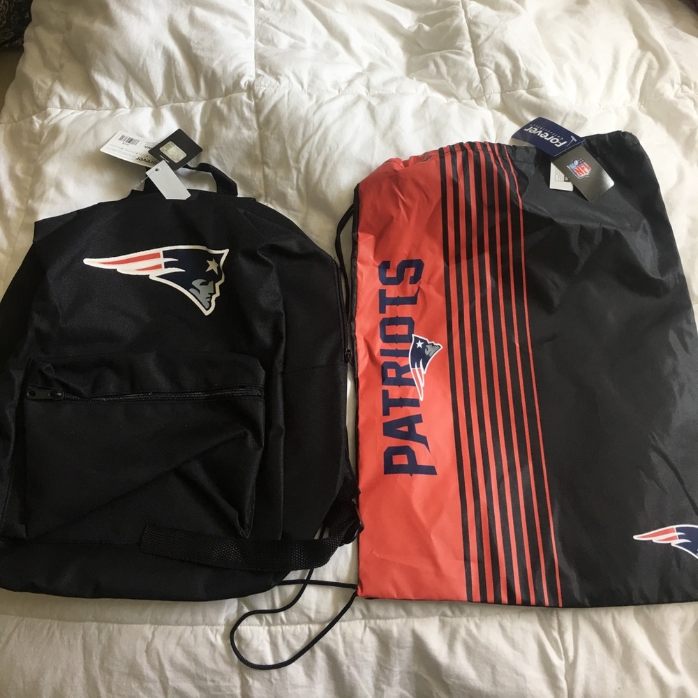 New England Patriots Bookbag and Drawstring Pack