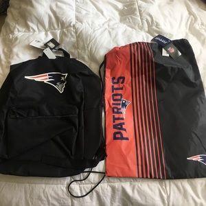 New England Patriots Bookbag and Drawstring Pack