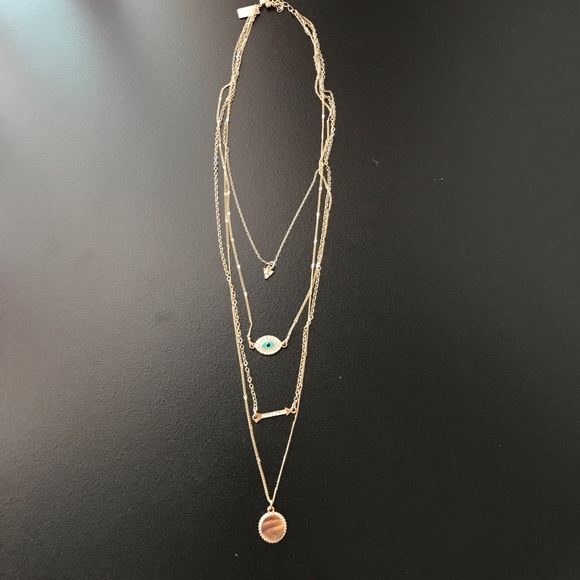 AEO Layered Gold Necklace - Picture 1 of 2