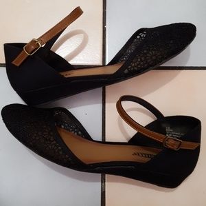SEYCHELLES Black Maryjane wedge sandals