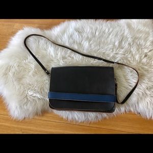 Lucky Brand Black Leather Envelope Bag