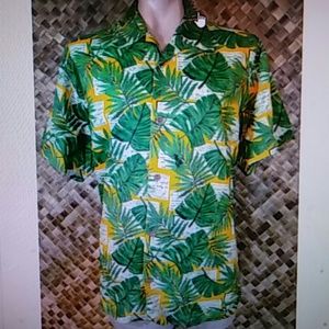 Bugle Boy mens foliage rayon shirt. XL