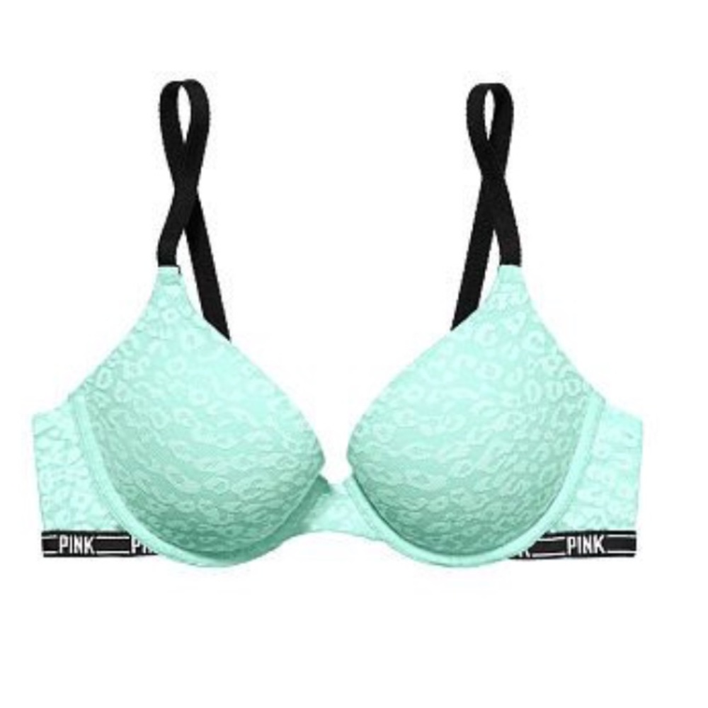 Mint green push up bra