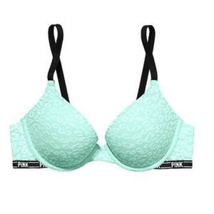 Mint green push up bra