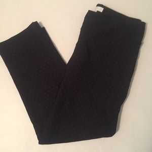 Tone-on-tone Polka-dot stretchy cropped pants