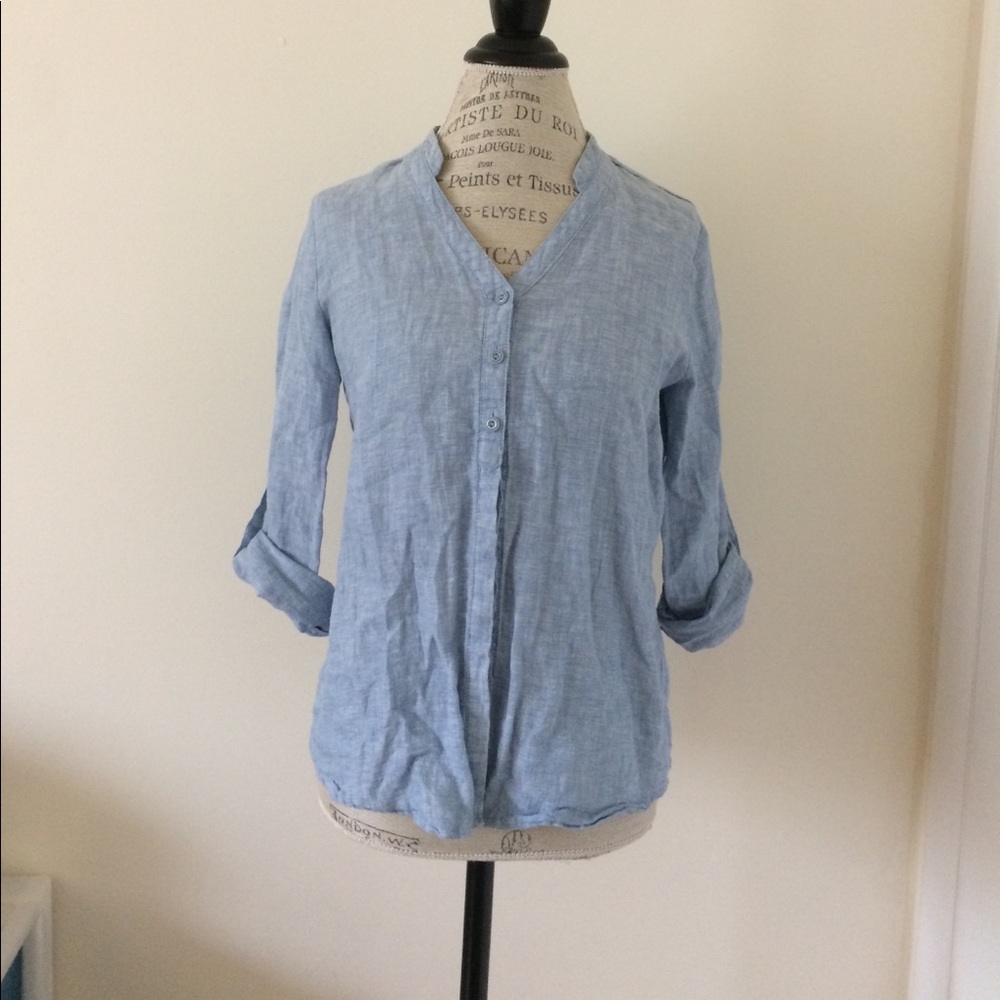 Denim Button Up Blouse