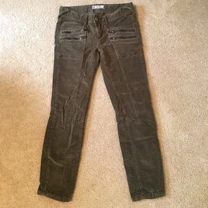 Size 2 Free People Green Moto Cords