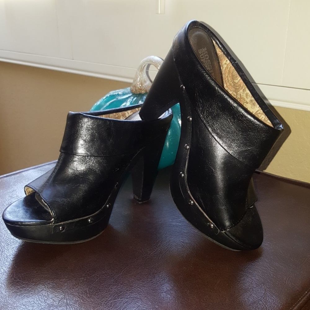 Studded Stacked Mules