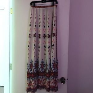 Flying Tomato Diamond Double Slit Maxi Skirt