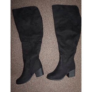 Sale! THIGH-high, Wide-Calf, Suede Boots