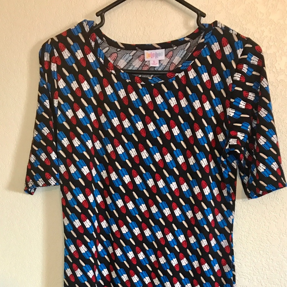 LuLaRoe Small Julia Dress Bomb Pop Print
