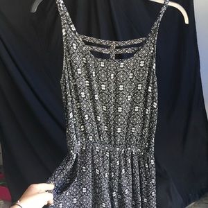 Cute Strappy Black and White Romper