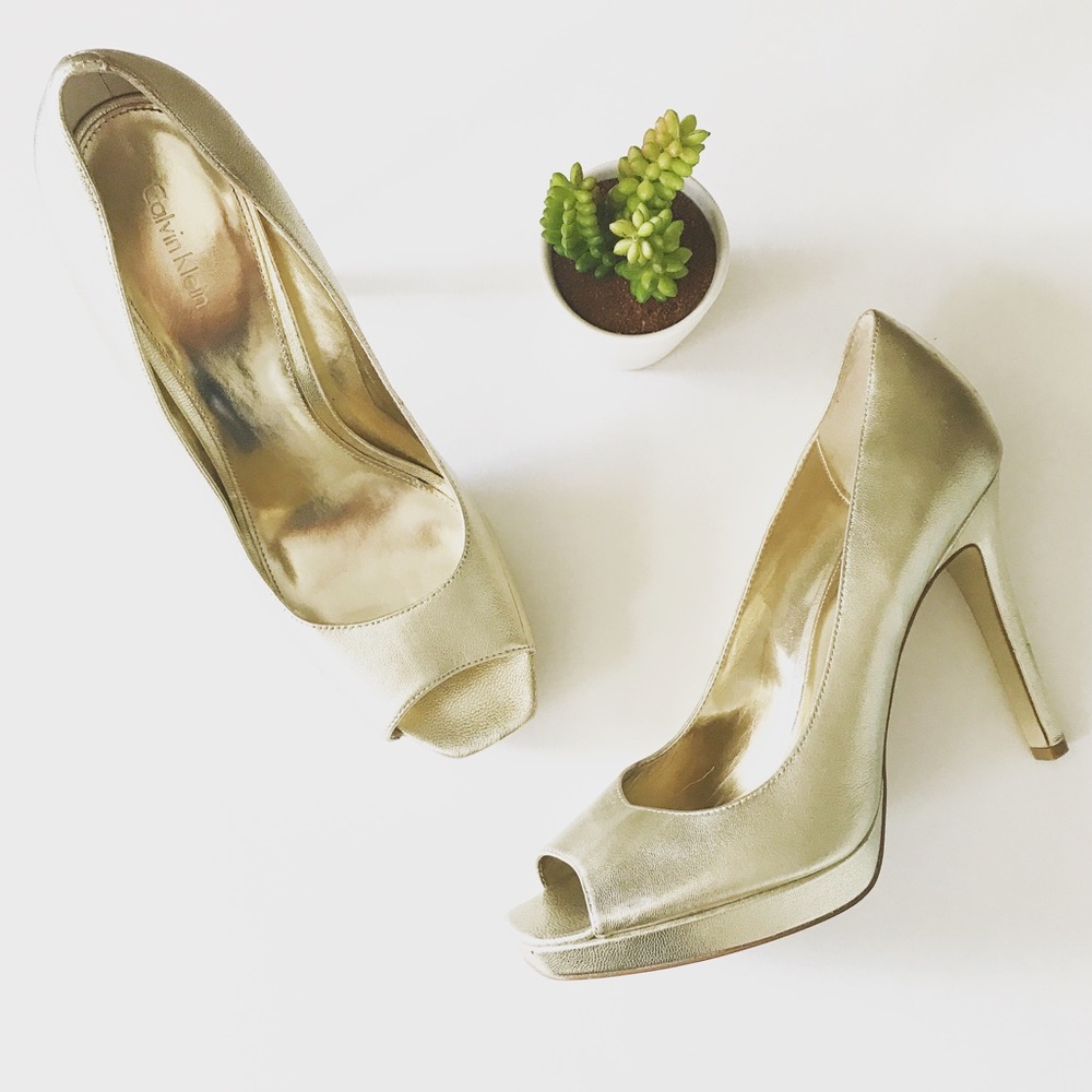 Calvin Klein Peep Toe Heels