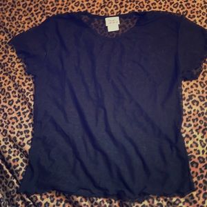 Sheer black crop top