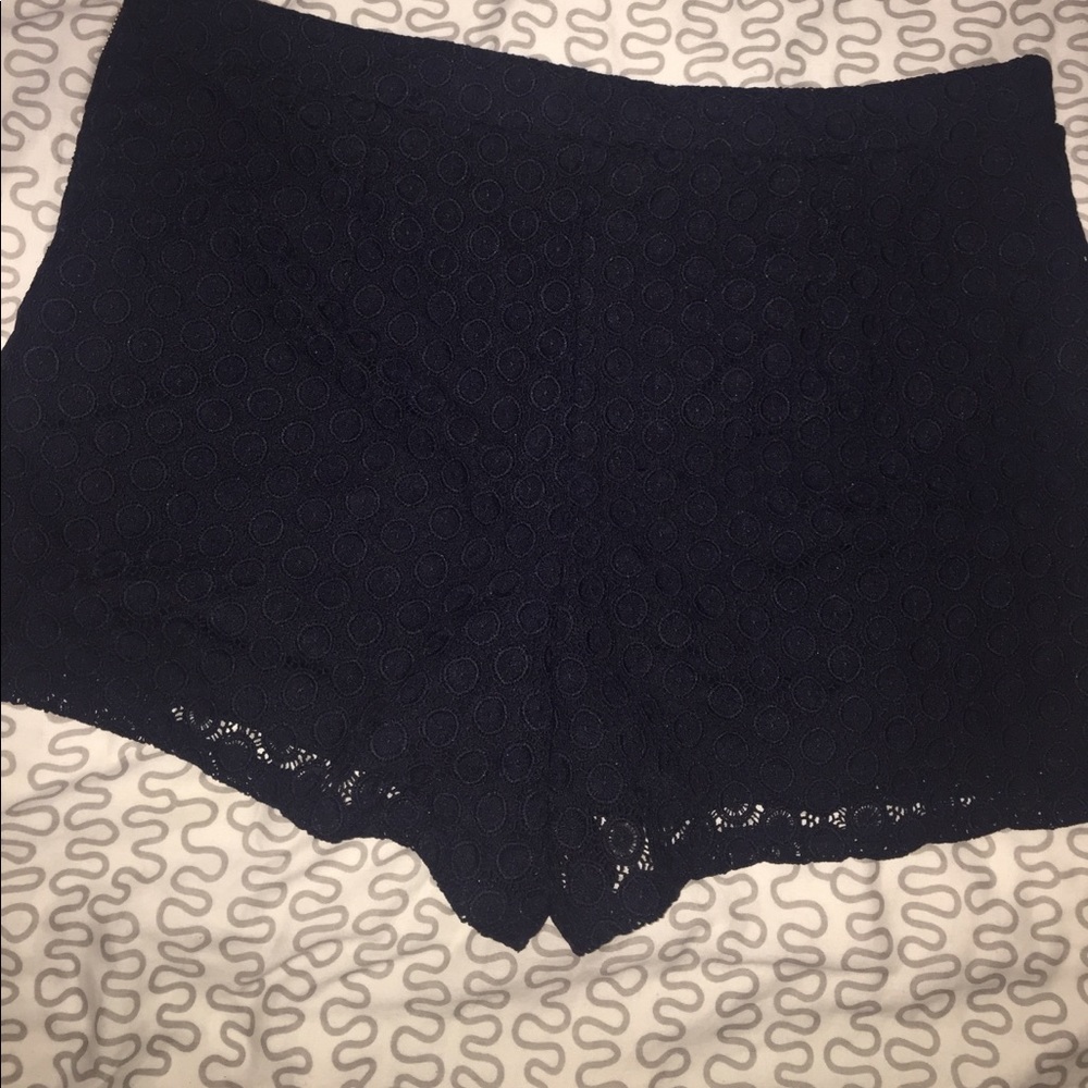 Forever 21+ Navy Blue Crochet Shorts