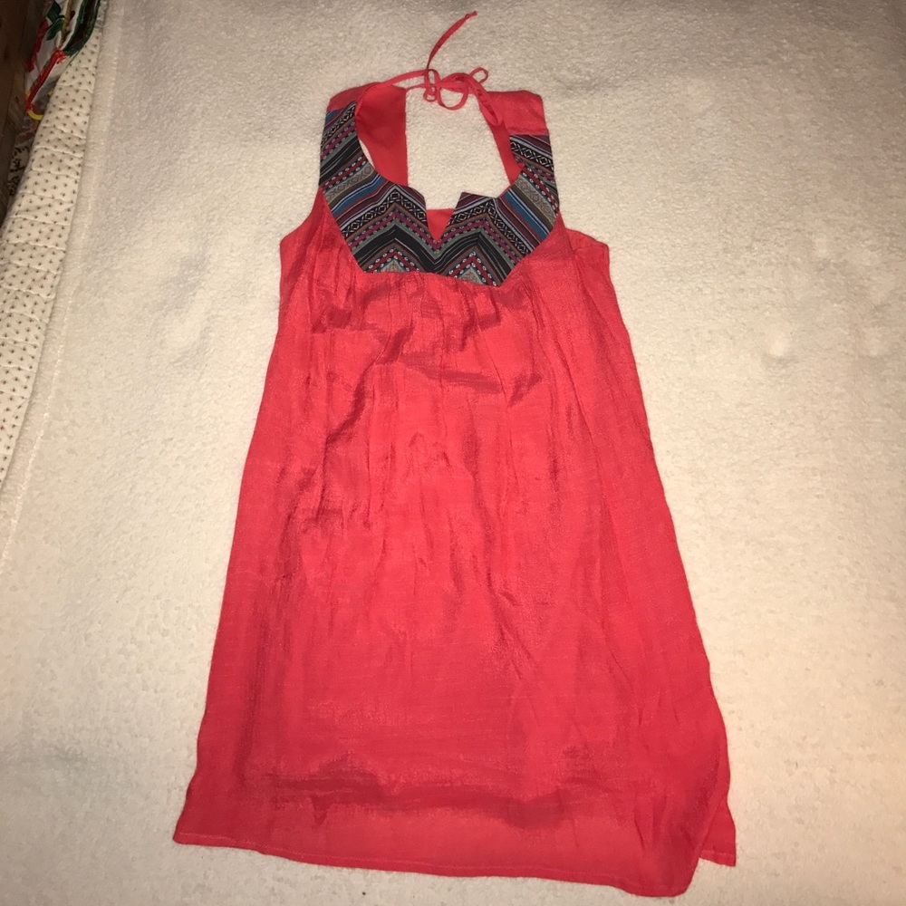 Red Embroidered Boutique Dress