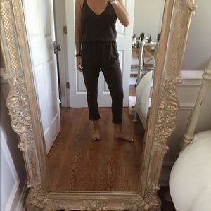 Zara Gray V-Neck Jumpsuit