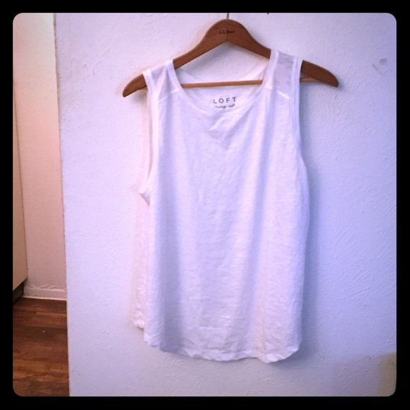 LOFT Tops - Never worn LOFT white shell tank!