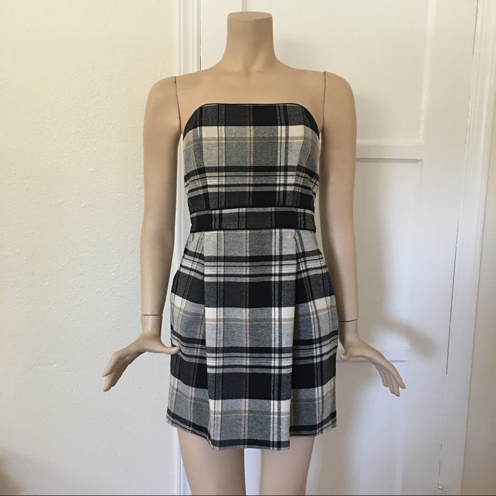 French Connection Strapless Wool Dress