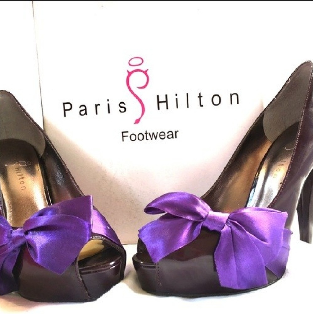 PARIS HILTON DESTINY PLUM HEELS