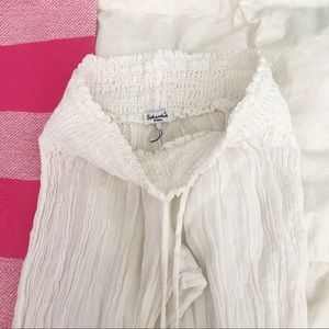 Splendid white linen cover up pants