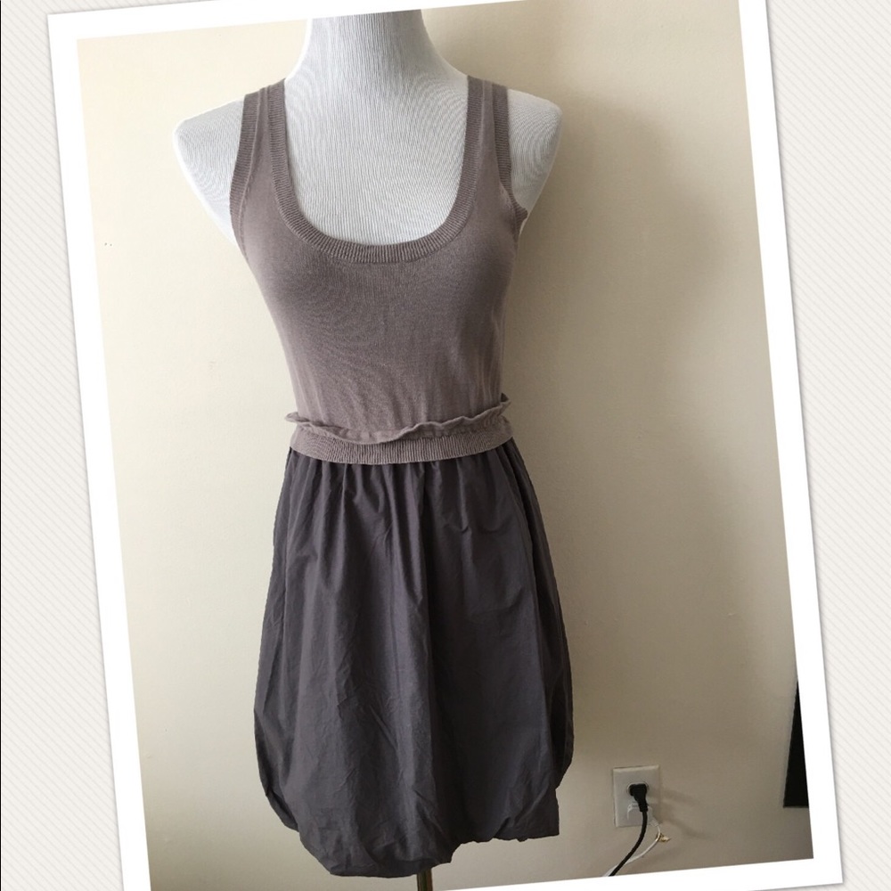 J.Crew Cotton Rosella 2 Tone Grey Dress