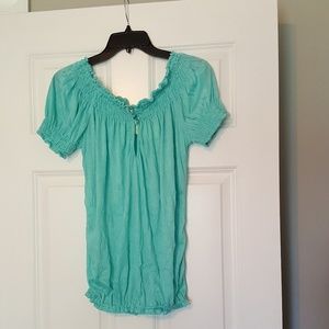 Off the Shoulder Crinkle Top