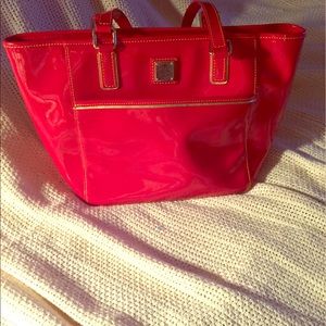 Gorgeous Red Patent Leather Authentic Dooney Burke