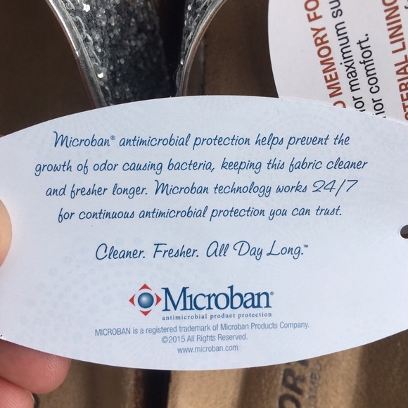 Navy Glitter Metallic Cork Slide Sandals! NEW! - Picture 5 of 9