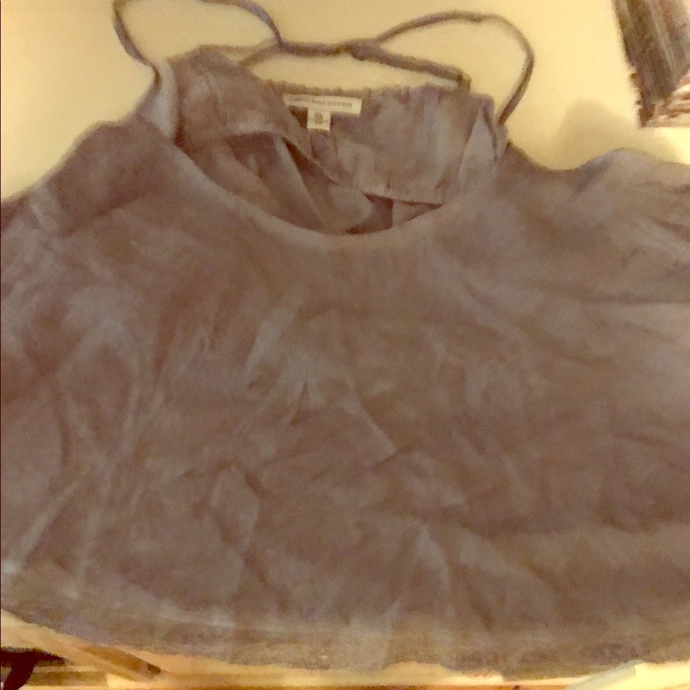 Gray washed AE crop top