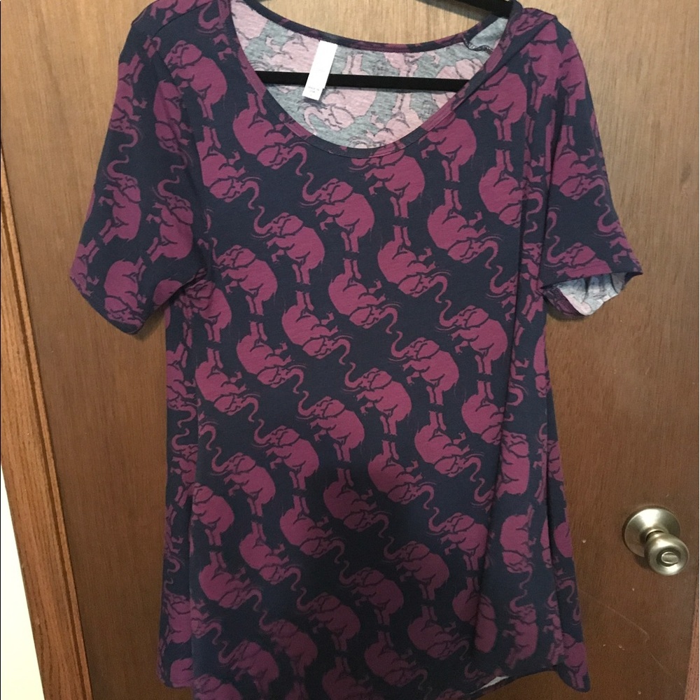 Lularoe Elephants Large Perfect Tee