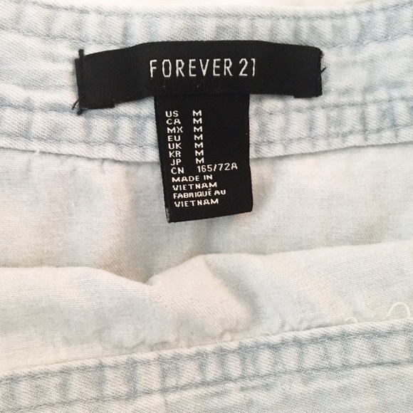 Hip plaid top and light wash skirt - Picture 5 of 5