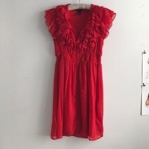 H&M Frilly red dress