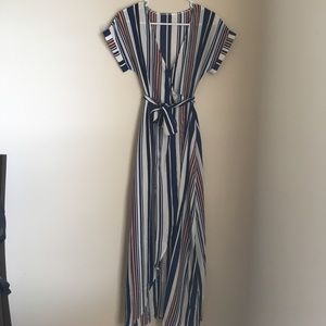 🌹Blue, Brown and White Striped dress🌹