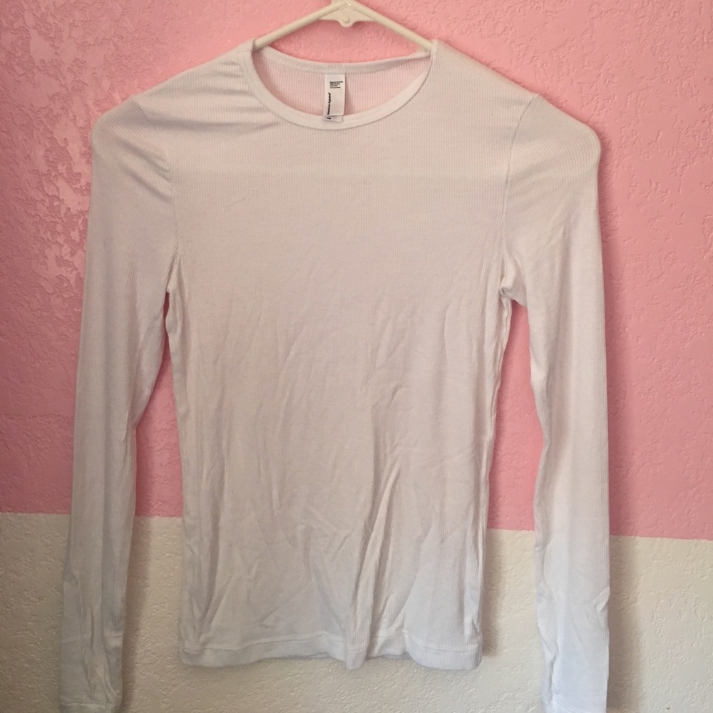 American apparel white long sleeve