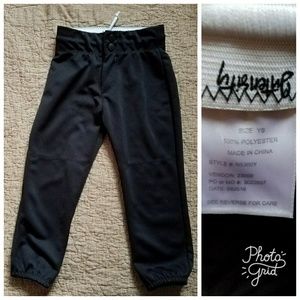 Girls Black Softball pants - youth small
