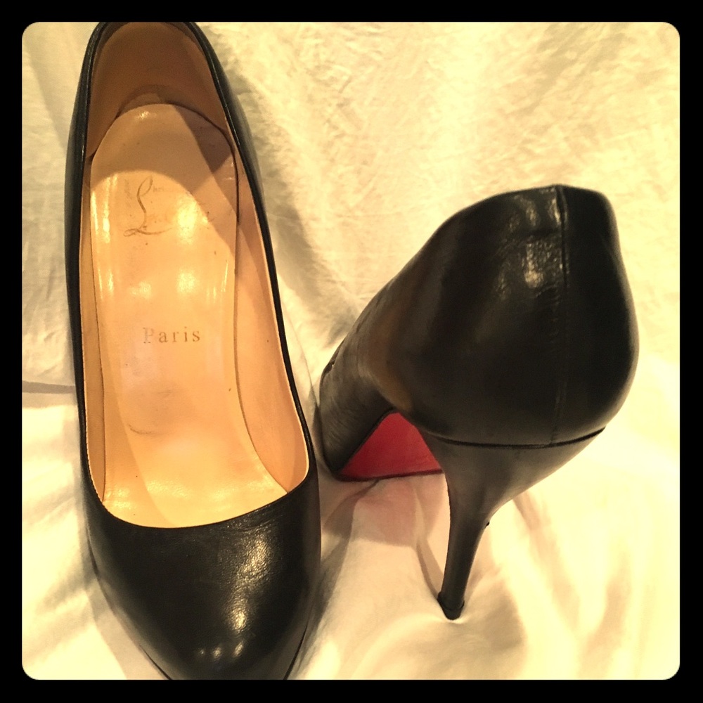 Christian Louboutin Black Leather Pumps