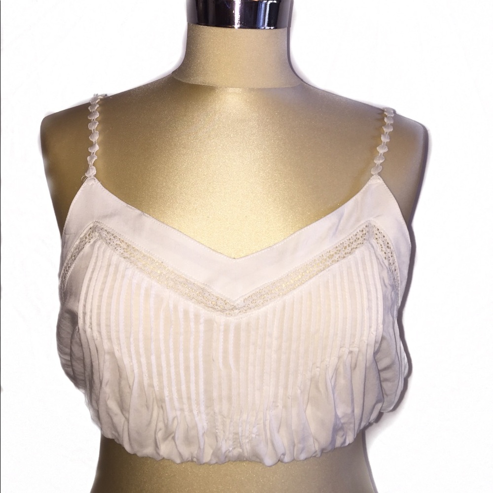 Coachella Style White Bustier Crop Top