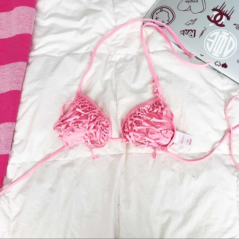 Pink xhilaration bikini top