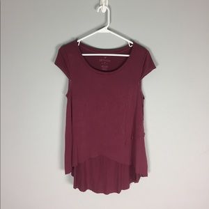 BLUSH COLORED SOFT FLOWEY TOP