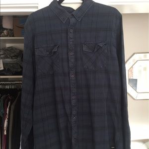 Analog Men's Blue and Black Flannel