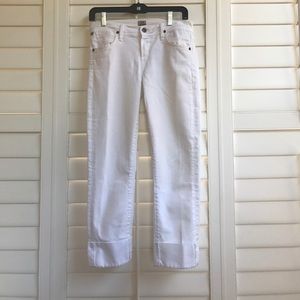 C of H White Crop Jean