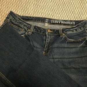NY & Co curvy bootcut dark denim