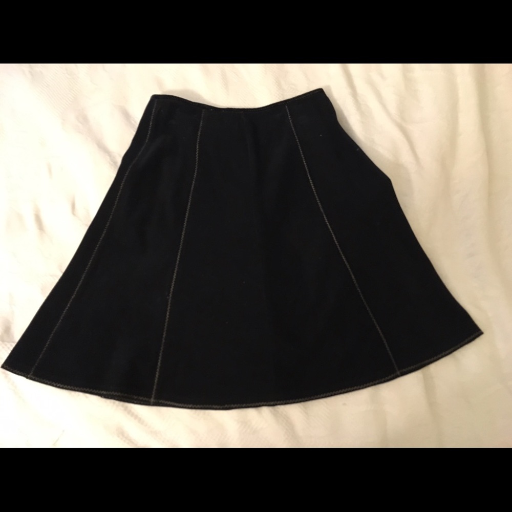 Casual Corner Annex Petite black felt pencil skirt