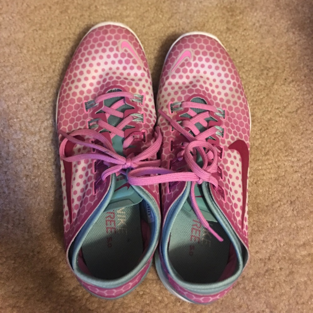 Nike Free 5.0 Women's Pink and White